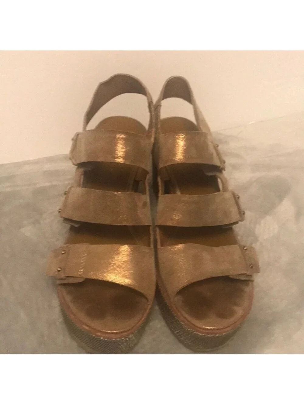 DONALD PLINER Slingback Wedge Sandals 9.5M